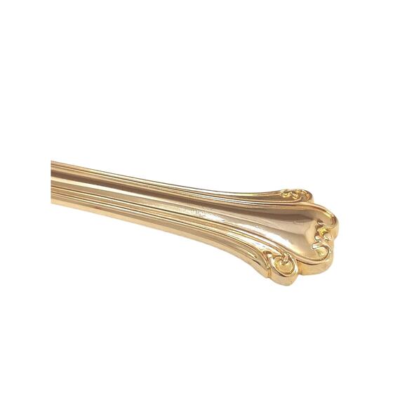 F.B. Rogers Gold Knife Chippendale Gold Electroplate HOLIDAY WEDDING PARTY VNTG - Picture 8 of 11